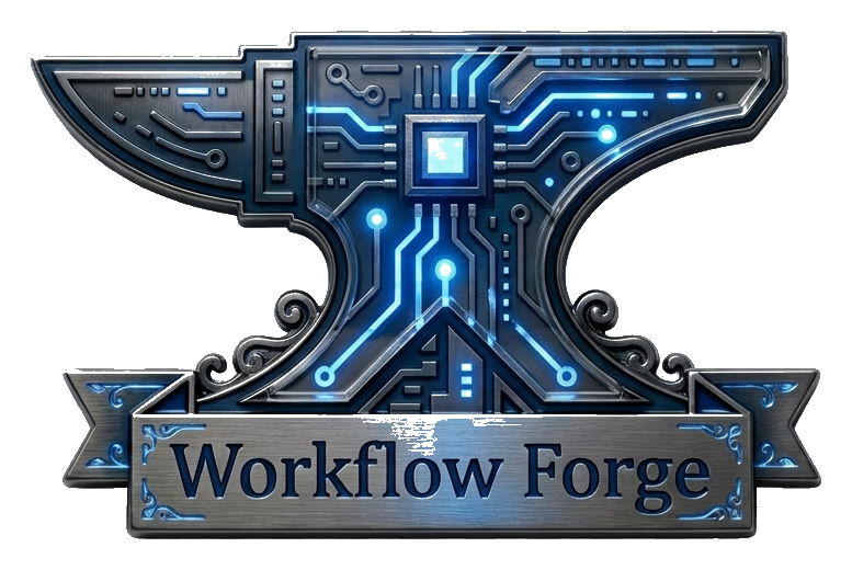 The Workflow Forge anvil badge logo.