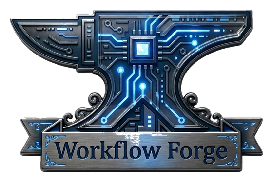 The Workflow Forge anvil badge logo.